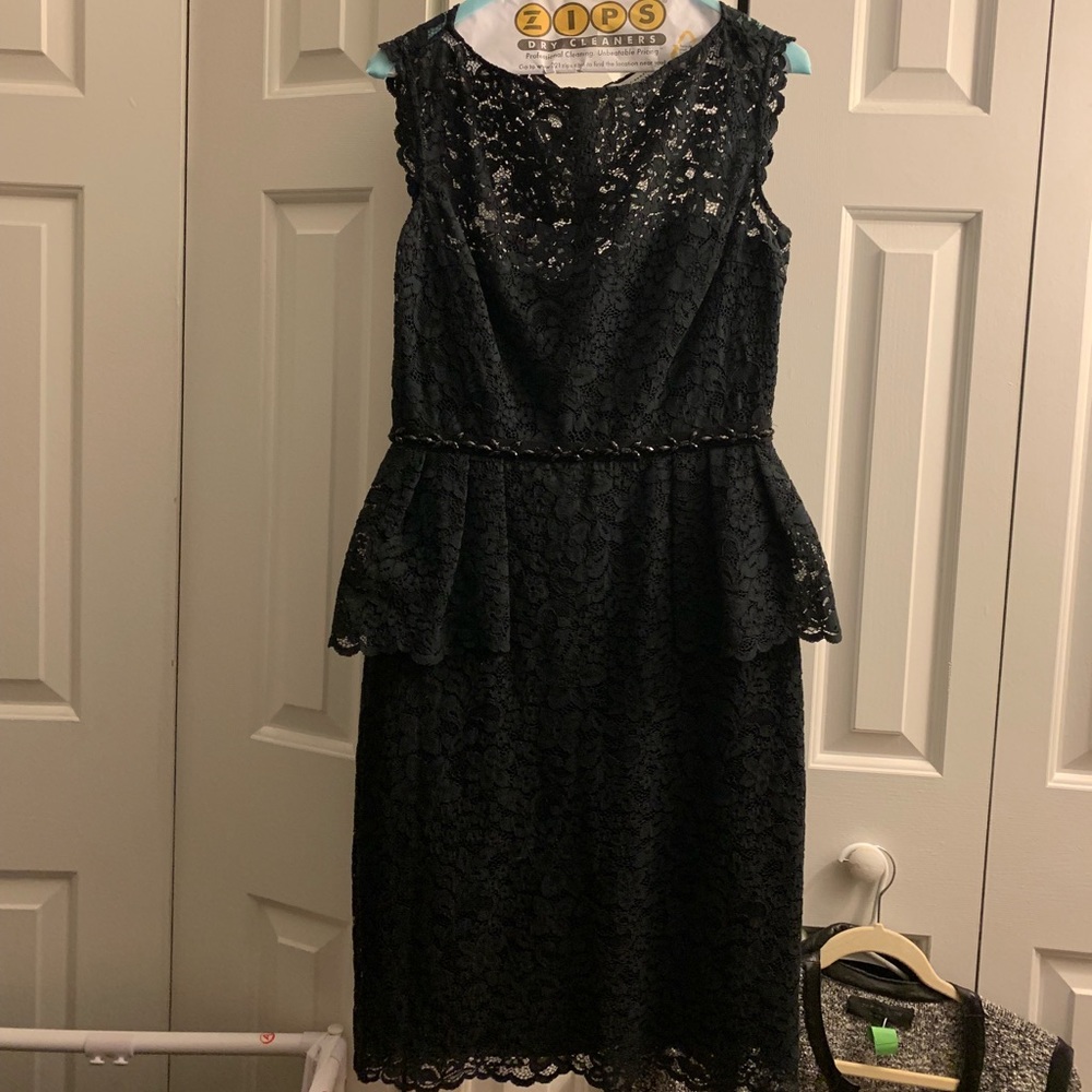 Rickie Freeman Teri Jon black cocktail dress sz 6